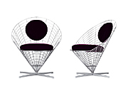 钢丝休闲椅CG-Wire-Cone-Chair|现代经典休闲椅|钢丝休闲椅|办公家具