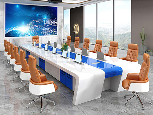 实木烤漆会议台 conference table