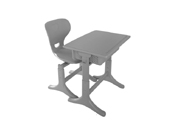 单人课桌椅 School Desks And Chairs